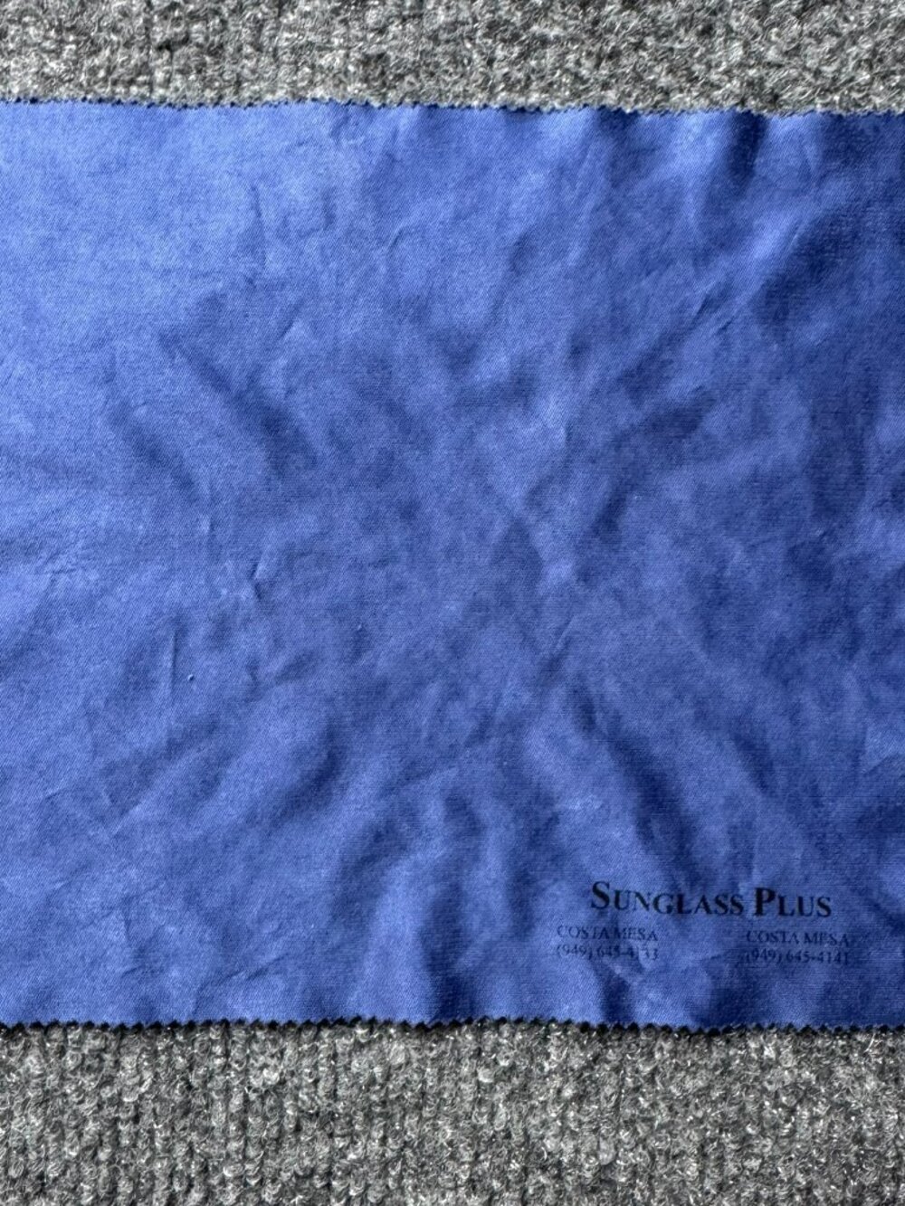Sunglass Plus Microfiber Cleaning Cloth Blue 6" x 6.25" Glasses Screen Cleaner